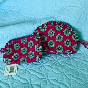 VB PINK SWIRLS FLOWERS COSMETIC BAGS